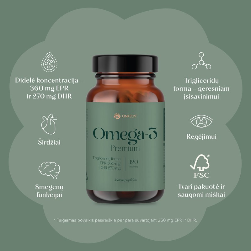 Omega 3 Premium kapsulės