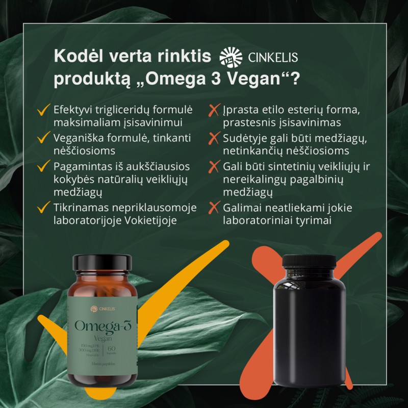 Omega 3 Vegan kapsulės