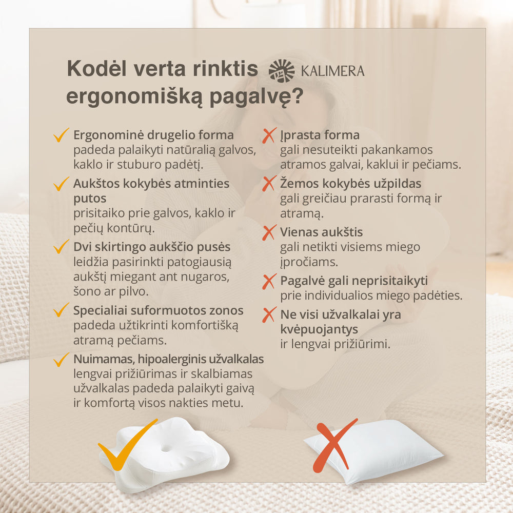 Kalimera ergonominė pagalvė