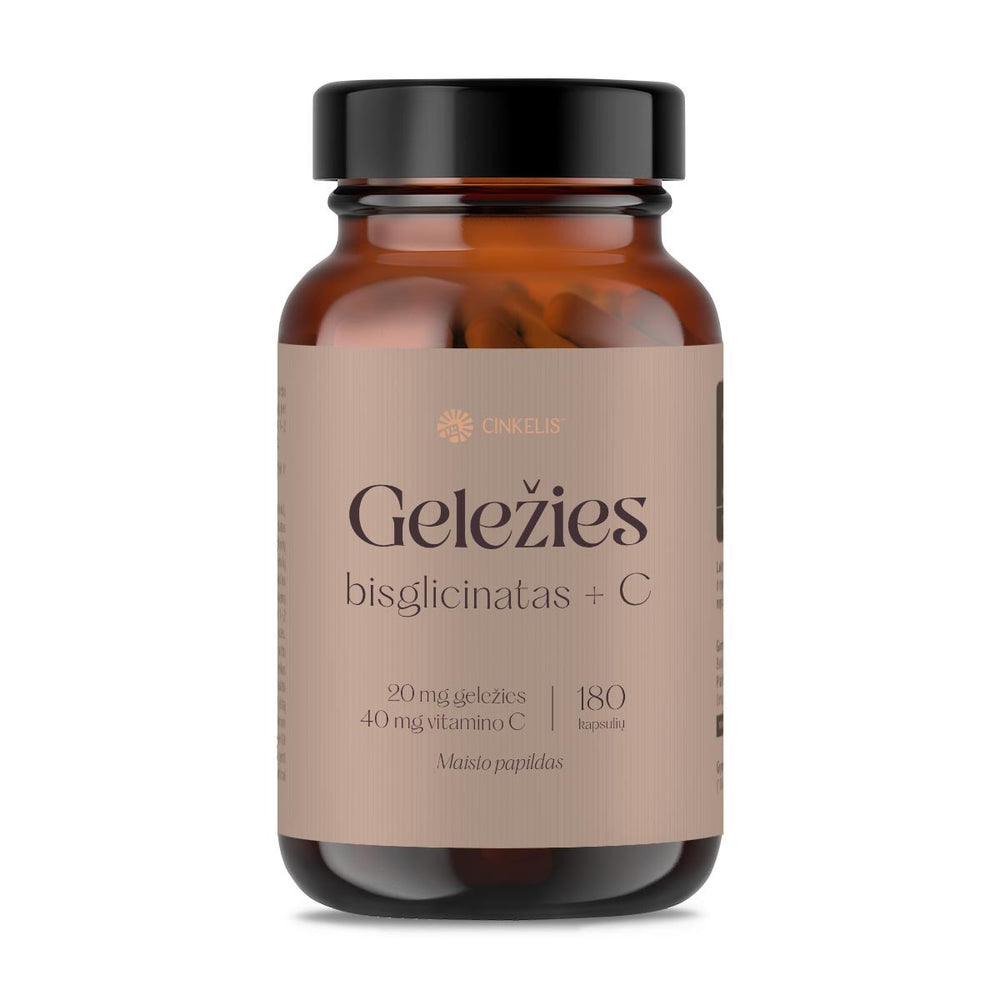 Geležies bisglicinatas + C