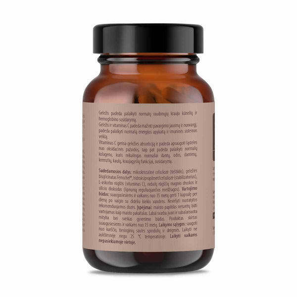 Geležies bisglicinatas + C