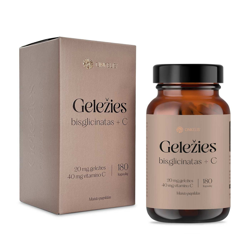 Geležies bisglicinatas + C