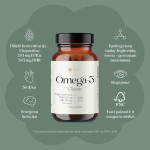 Omega 3 Classic kapsulės