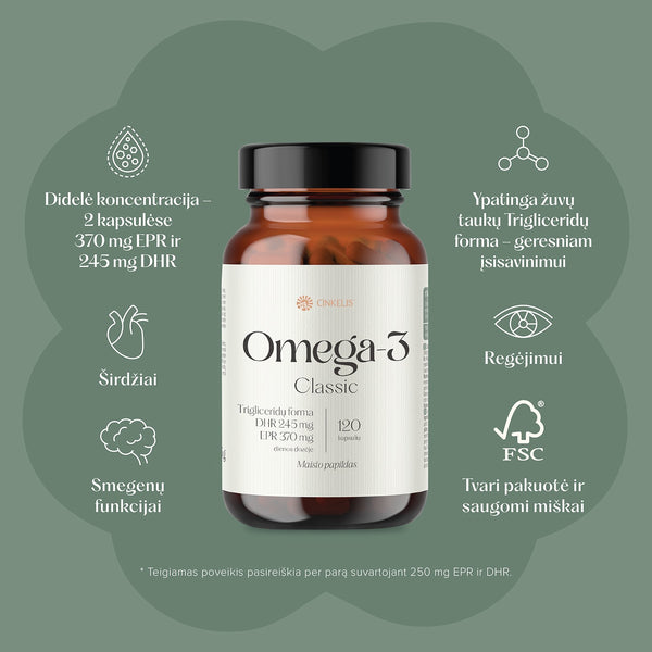 Omega 3 Classic kapsulės