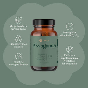 2 žingsnių gero miego sistema: Magnis + Ašvaganda