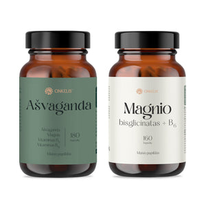 2 žingsnių gero miego sistema: Magnis + Ašvaganda