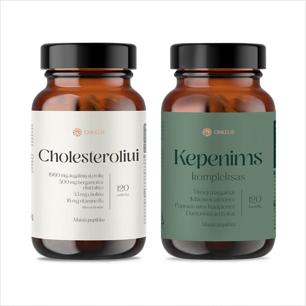 2 žingsnių cholesterolio ir kepenų palaikymo sistema